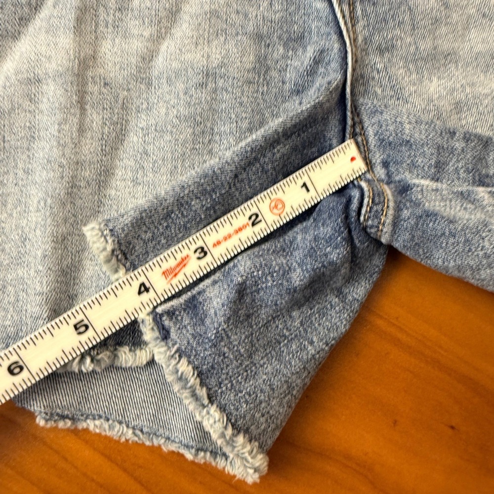 Kut from the Kloth Gidget High Rise Denim Shorts Traveler Blue 12 KS1266MA2 - Picture 6 of 13
